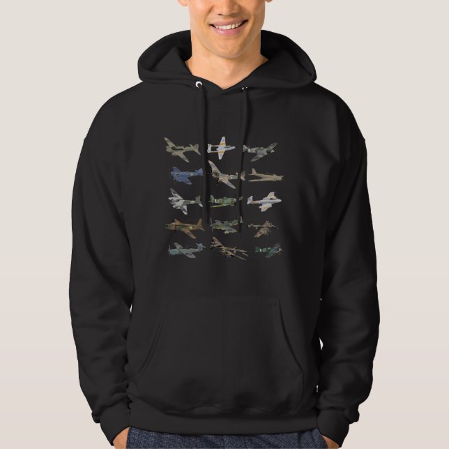 Various British WW2 Airplanes Hoodie (Front)