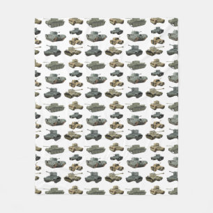 Various British WW2 Tanks Fleece Blanket