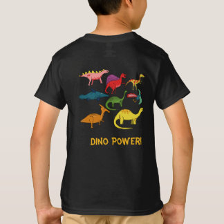 Various Cartoon Dinosaurs in Many Colours T-Shirt