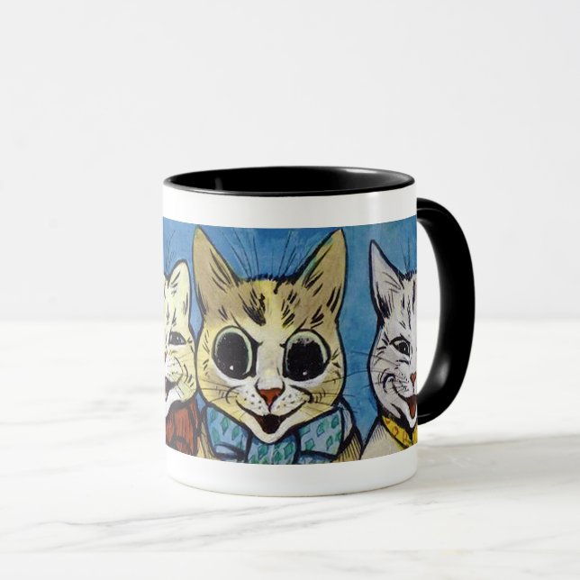 Various Cats Looking Out, Louis Wain Mug (Front Right)