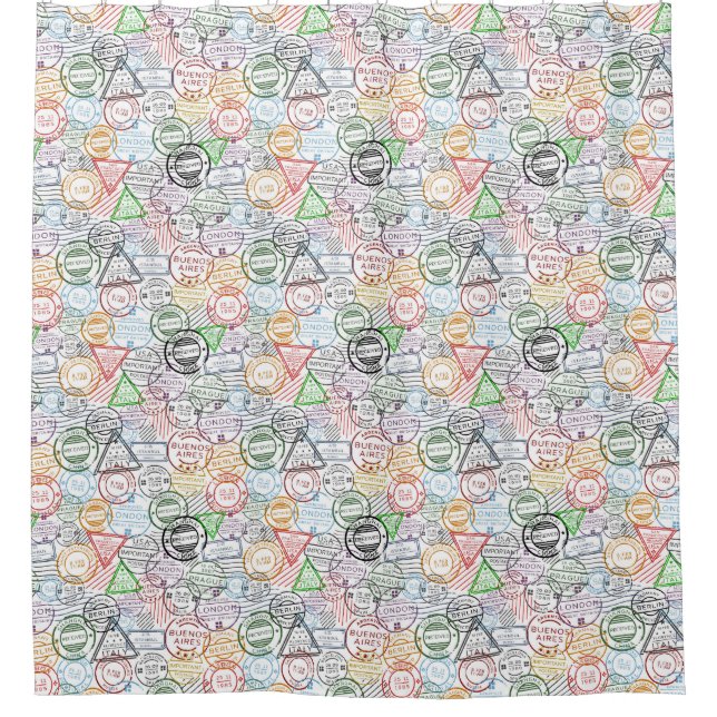 Various cities retro postal markings pattern (Front)