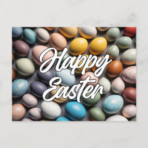 Various Colourful Easter Eggs Postcard