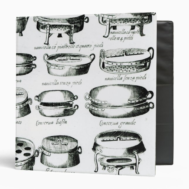 Various Cooking Vessels, 1570 Binder (Front/Inside)