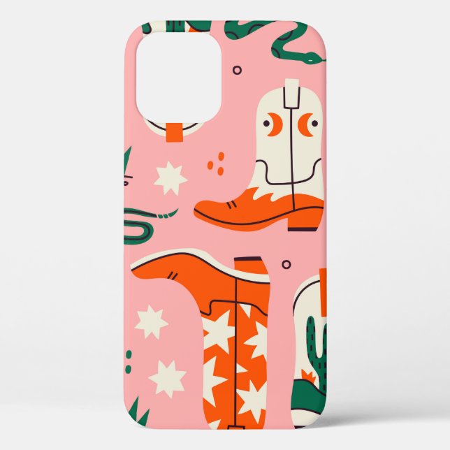 Various cowboy boots pattern Case-Mate iPhone case (Back)
