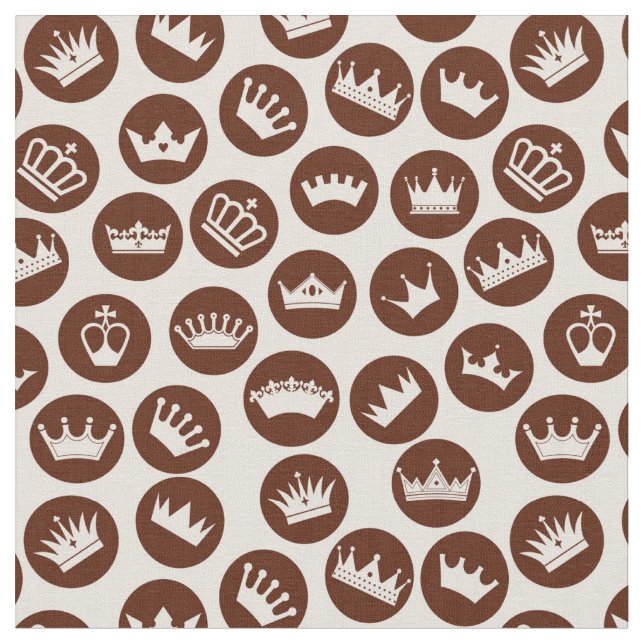 Various crowns brown pattern fabric (Close Up)