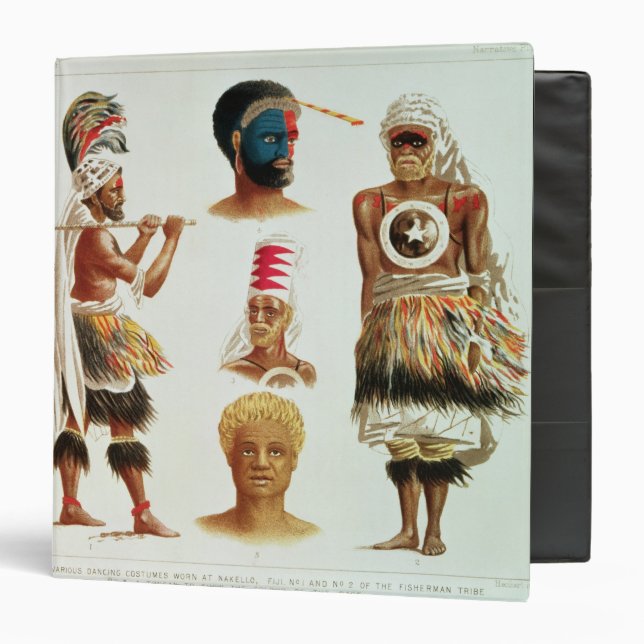 Various Dancing Costumes Worn at Nakello, Fiji Binder (Front/Inside)