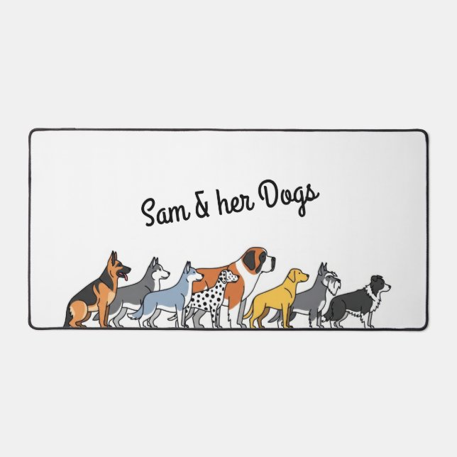 Various Dog Breeds in a Row (Recto)