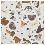 Various dog breeds pattern  fabric