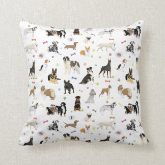 Various Dogs Pattern Throw Pillow