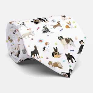 Various Dogs Pattern Tie