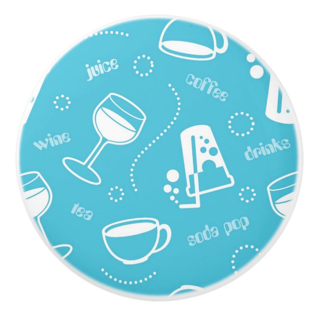 Various drinks ceramic knob (Front)