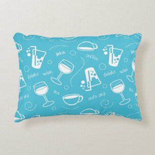 Various drinks decorative pillow