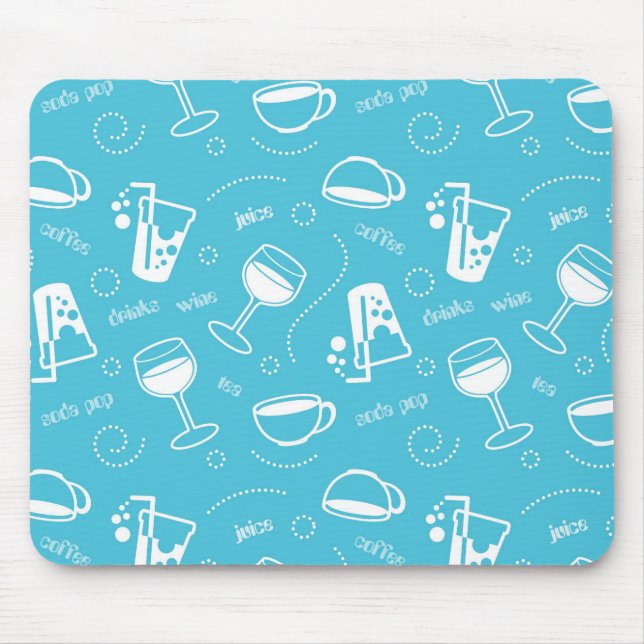 Various drinks mouse pad (Front)