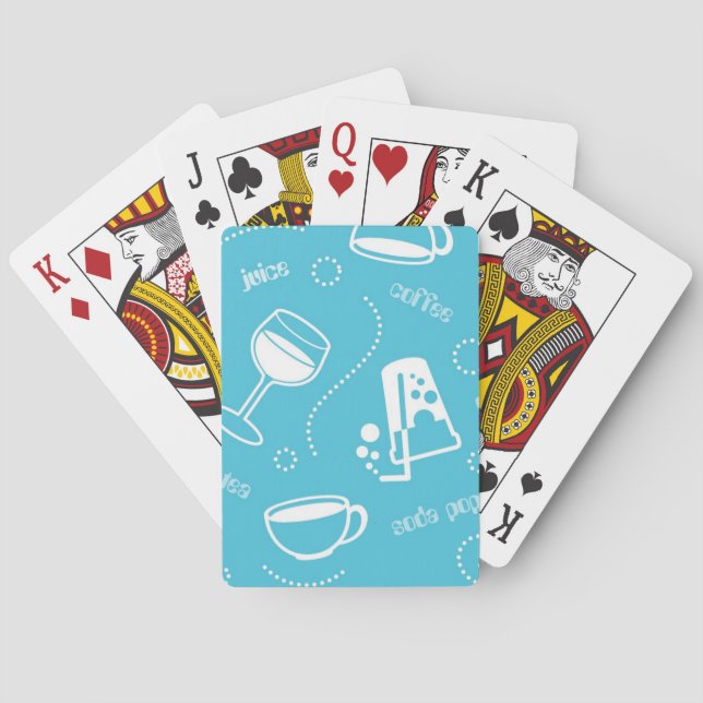 Various drinks playing cards (Back)