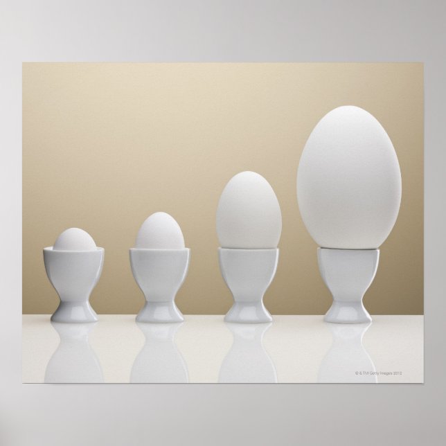 Various eggs in egg cups poster (Front)