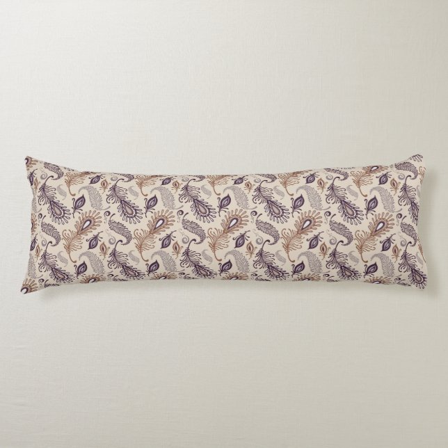 Various Feather Pattern Body Pillow (Front)