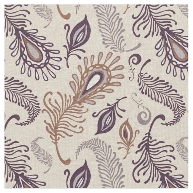 Various Feather Pattern Fabric (Close Up)
