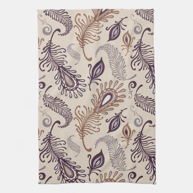 Various Feather Pattern Kitchen Towel (Vertical)