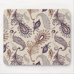 Various Feather Pattern Mouse Pad