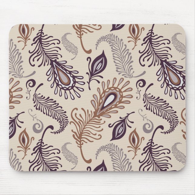 Various Feather Pattern Mouse Pad (Front)