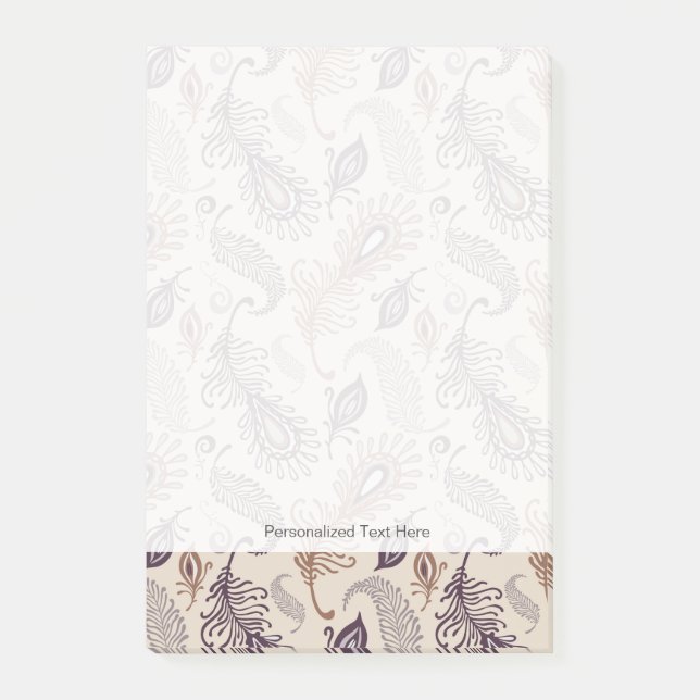 Various Feather Pattern Post-it Notes (Front)