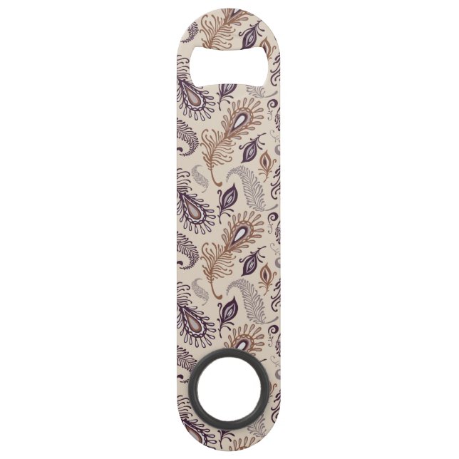 Various Feather Pattern Speed Bottle Opener (Front)