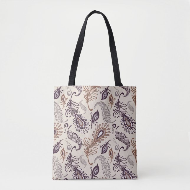 Various Feather Pattern Tote Bag (Front)