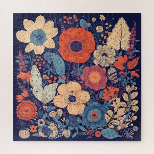 Various Flower Puzzle (Vertical)