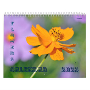 Various flowers calendar