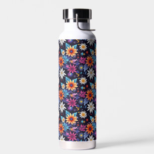 Various Flowersin Shades Pattern-24192 Water Bottle