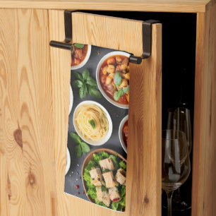 Various food kitchen towel