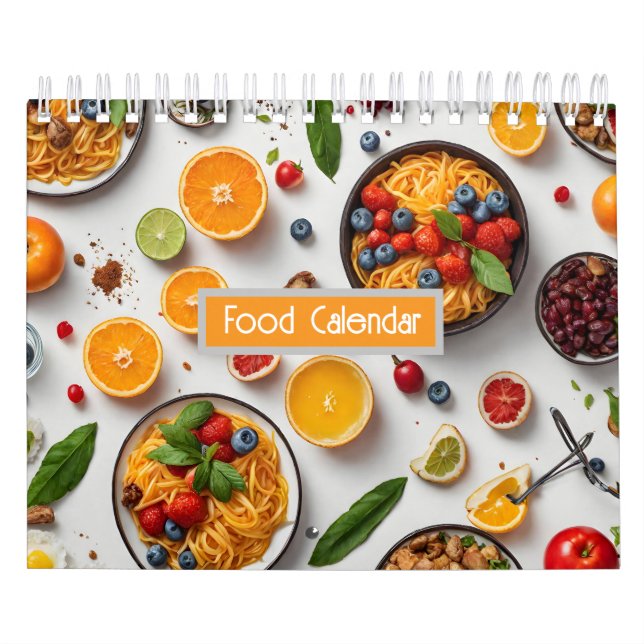 Various food on table calendar (Cover)