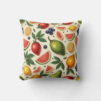 Various fruit pattern cushions