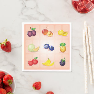 Various Fruits Paper Napkins