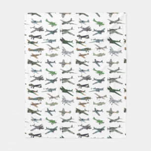 Various German WW2 Airplanes Fleece Blanket