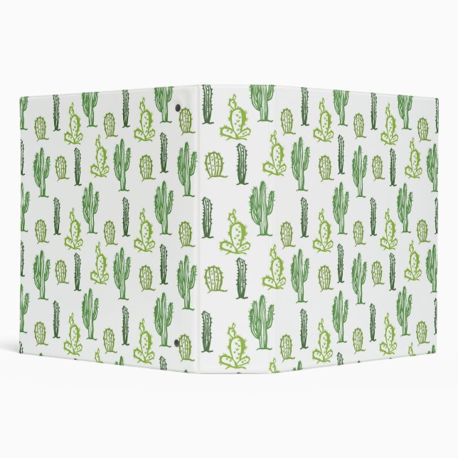 Various green cacti pattern binder (Background)