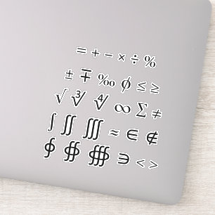 Various Mathematical Symbols & Operators
