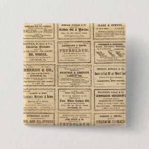 Various oil advertisements 2 inch square button