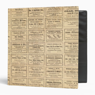 Various oil advertisements binder