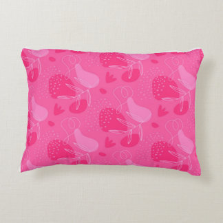 various shades of pink. It consists of abstract Accent Pillow