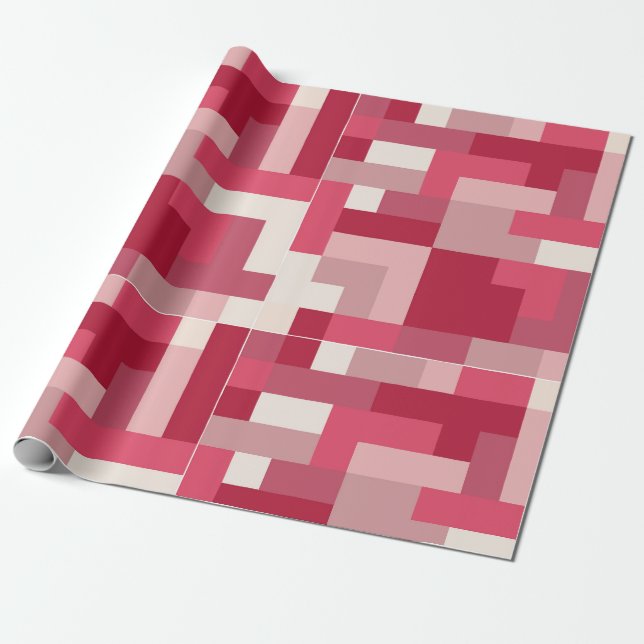 Various shades of red abstract  wrapping paper (Unrolled)