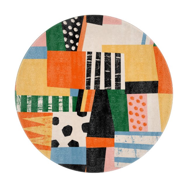 Various shapes: abstract seamless design cutting board (Front)