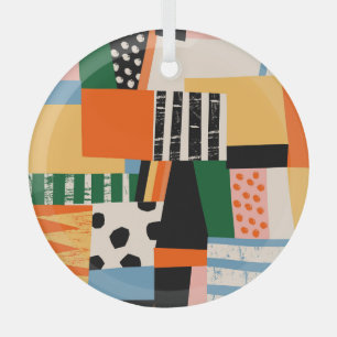 Various shapes: abstract seamless design glass ornament