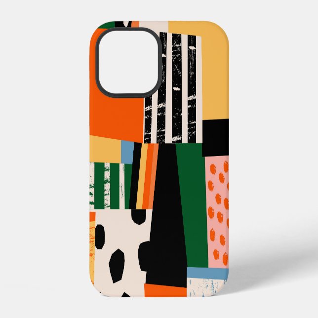 Various shapes: abstract seamless design iPhone case (Back)
