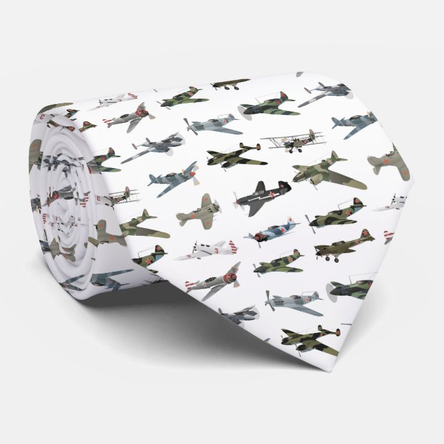 Various Soviet WW2 Airplanes Tie (Rolled)