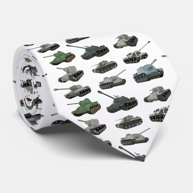 Various Soviet WW2 Tanks Tie (Rolled)