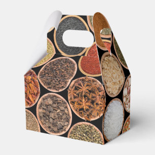 Various spices and food ingredients favor box