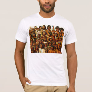 Various Tribes of Native American Indians Collage T-Shirt