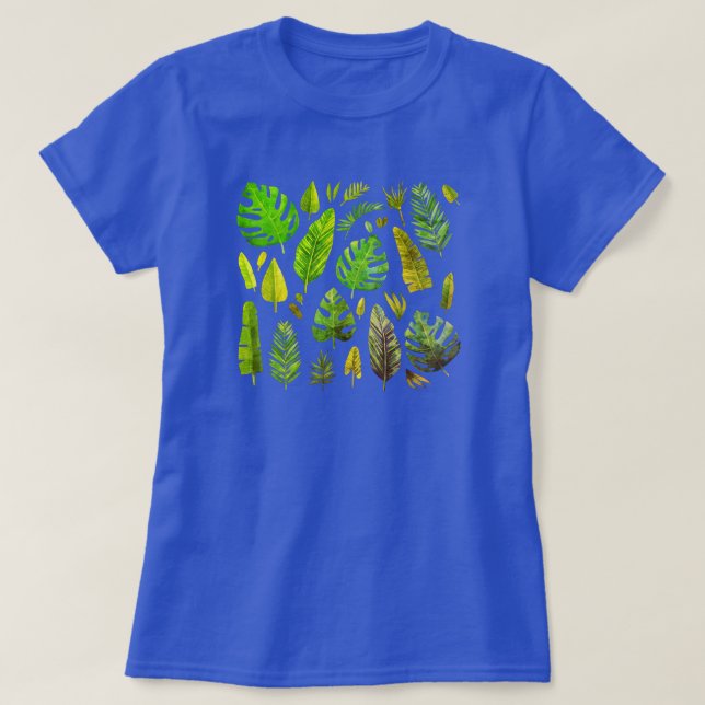 Various tropical leaves T-Shirt (Design Front)