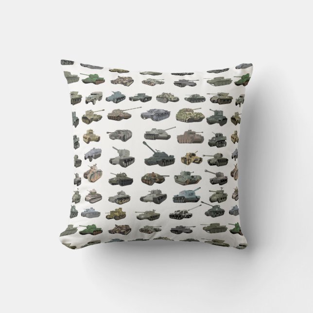 Various WW2 Tanks Throw Pillow (Front)
